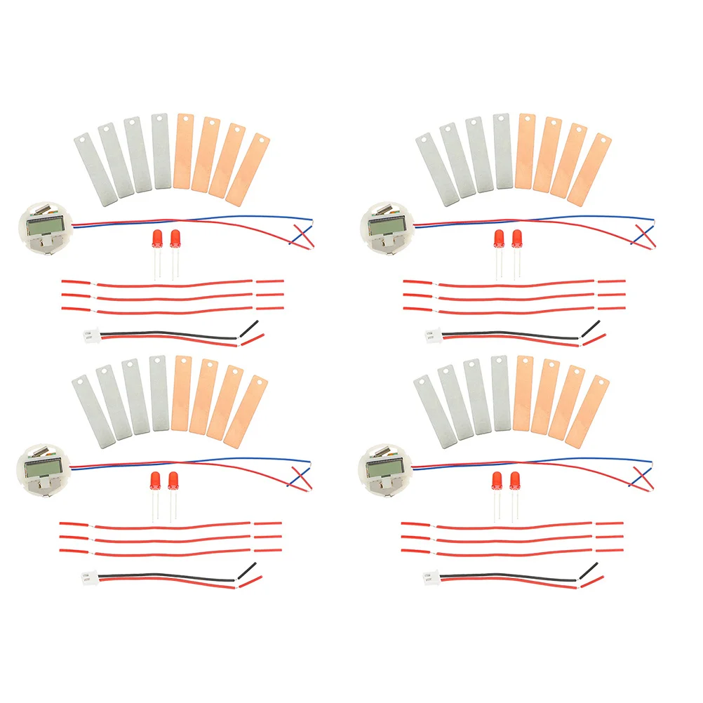 

Набор для экспериментов с фруктами (4 комплекта) – материалы для детских научных проектов с медно-цинковыми пластинами для изучения электрических цепей