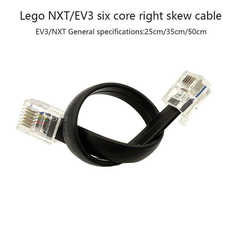 

6-core right buckle right Tilt Crystal Head LEGO Motor accessories LEGO NXT EV3 sensor data cable cable connection