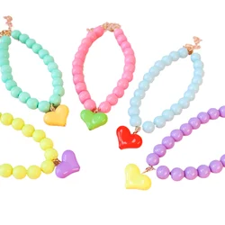 Pet Pearl Collar Dog Princess Necklace Cat Jewelry Cute Heart Collar Puppy Accessories Dog Chain Chihuahua Wedding Jewelry Stuff