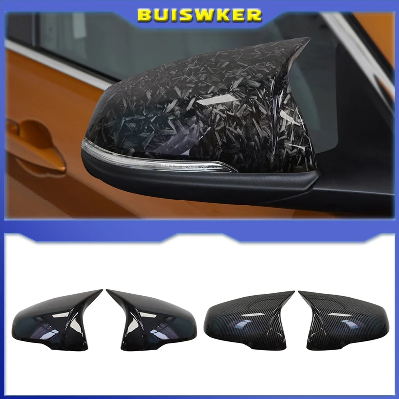 

2Pcs Glossy Black Side Wing modified Rearview Mirror Cover caps For BMW X1 F48 X2 F39 Z4 G29 2GT F45 F46 F52 F40 Toyota Supra