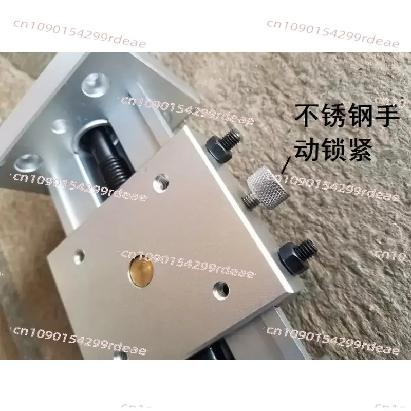One-dimensional precision sliding table Screw sliding table Worktable Aluminum alloy dovetail groove guide rail One-dimensional