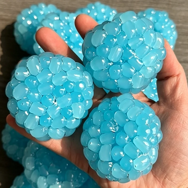 Handgefertigte Squishy-Bälle mit Eisperlen, Quetsch-Ornamente, Fidget-Spielzeug mit Langsamer Rückfederung, Deko für Freunde, Angstlinderung, Entspannungsgeschenk
