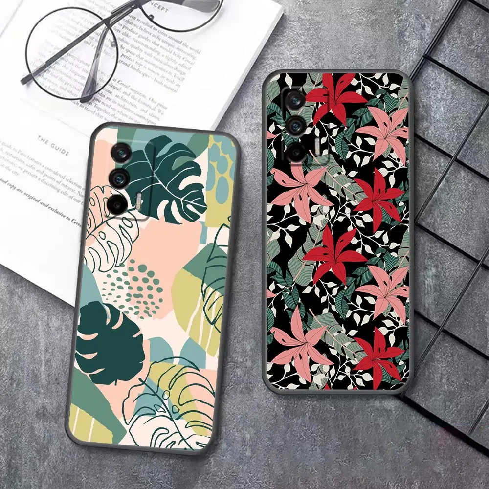 Colorful Flowers Funda Case For Realme GT 2 Pro Master Neo2 NARZO 50 50I 50A C35 C33 C31 C30 C30S C21 C15 V25 V15 Case Capa