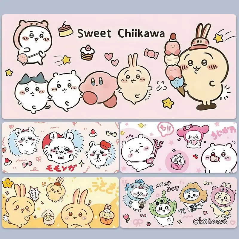 Cartoon Kawaii Mouse Pad Super Large Desk Pad Wear-resistant and Antiskid Soft and Skin-friendly Washable Bright Colors Chiikawa
