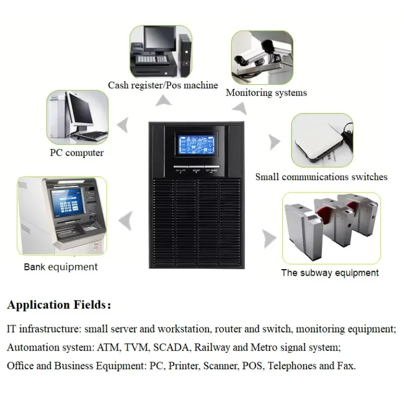 Online and Offline Ups for Home Appliances for Computer Network Single Phase Uninterrupted Power Supply