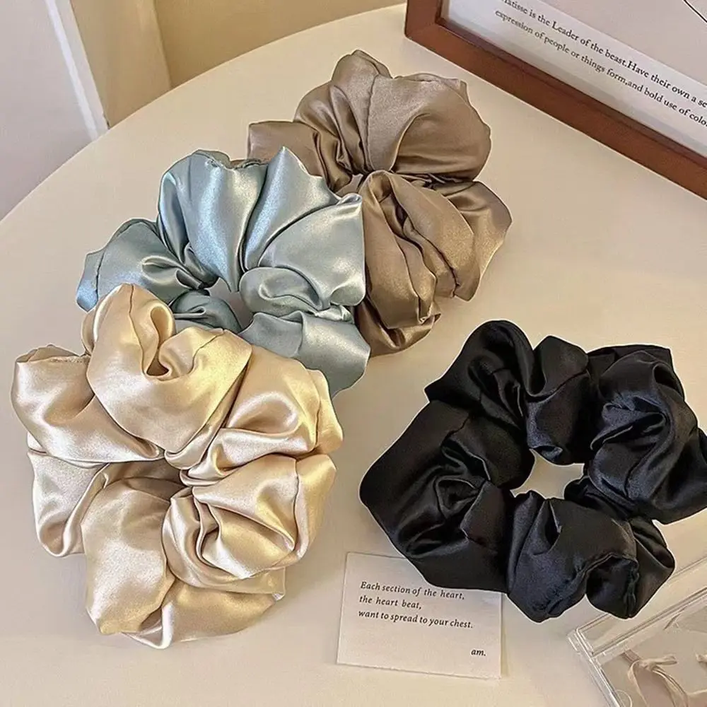 

Solid Color Pillow Sleep Headband Soft Large Elastic Ponytail Scrunchie Scrunchie Satin Filled Cotton Big Bands