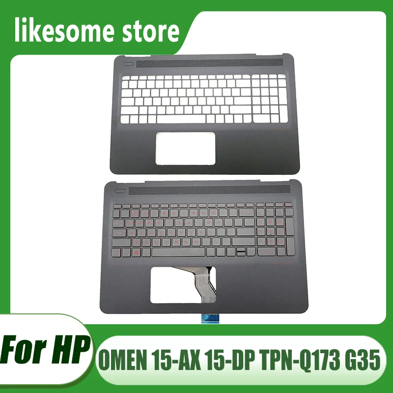 

New Laptop Case For HP OMEN 15-AX 15-DP TPN-Q173 G35 Palmrest Upper Case Cover Replacemant Keyboard 905118-001 859735-001