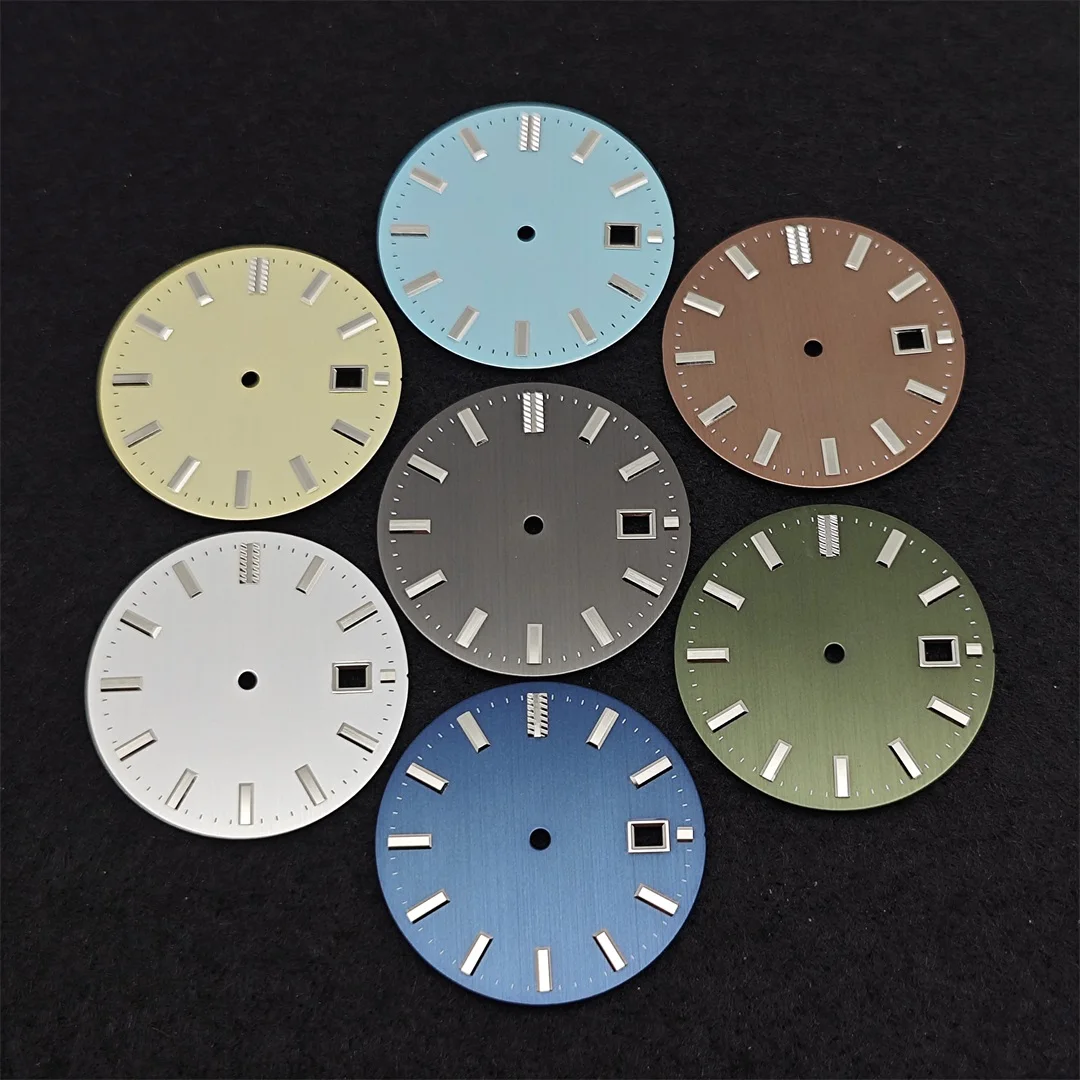 NH35 ساعة الطلب 32.5 مللي متر خط عمودي ساعة وجوه لا مضيئة مان ساعة اكسسوارات لحركة NH35