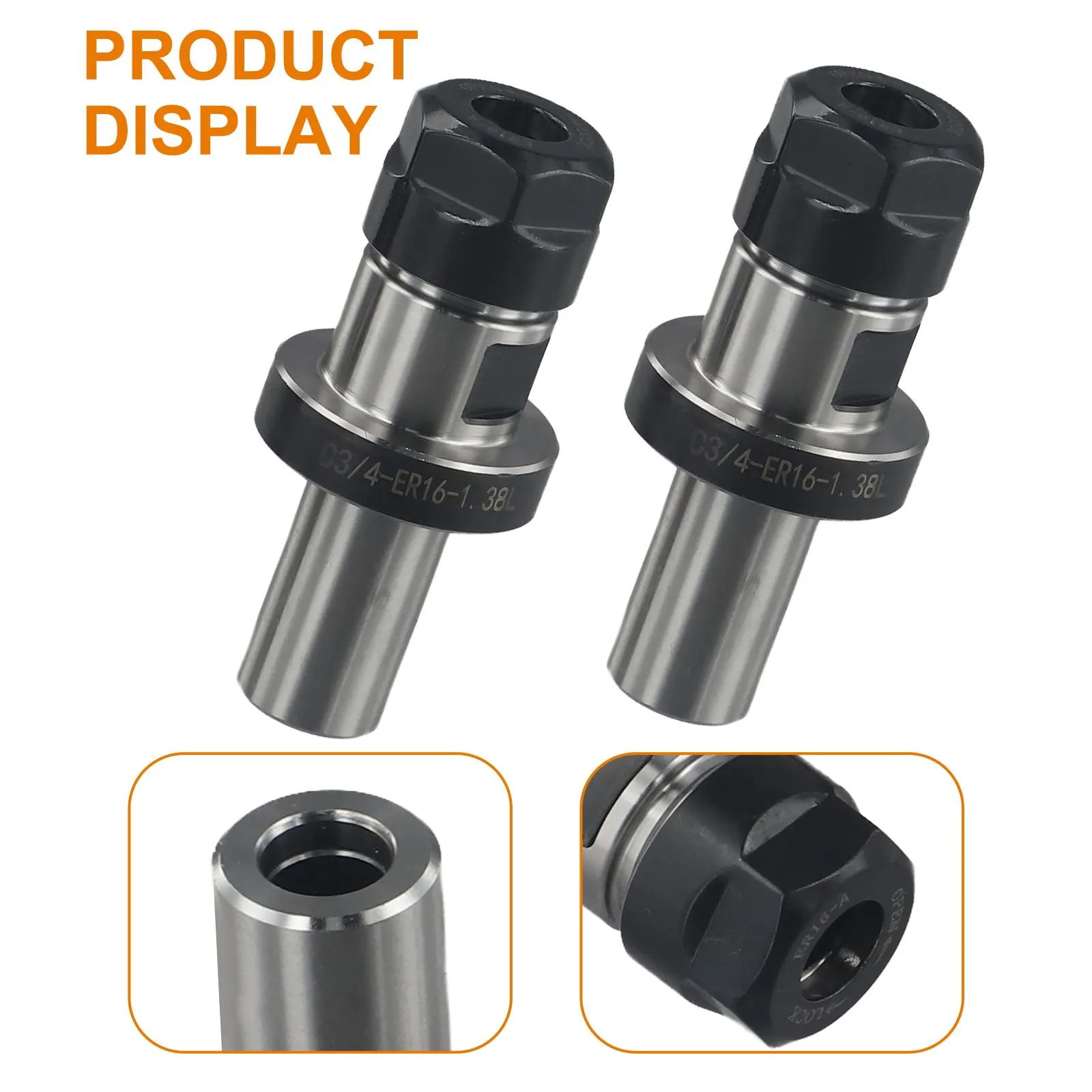 

3 4 Shank Collet ER16 Collet Chuck Machining 1 38 Handle Length Chuck Runout 0 0003 Overall Length 2 68 Inches