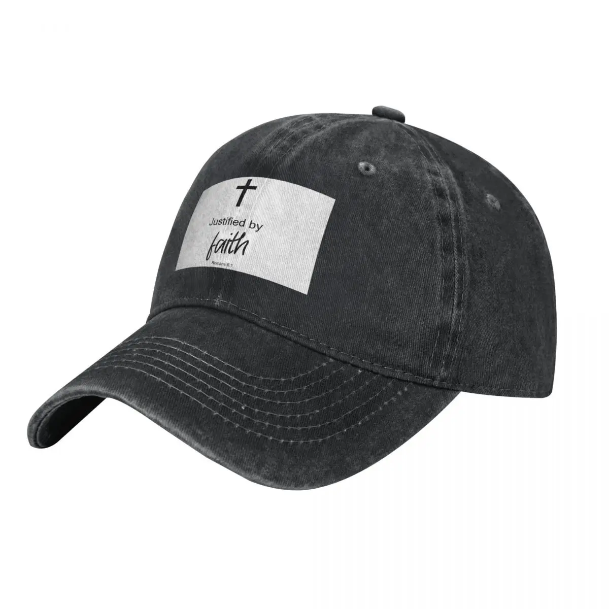 Justified by faith - Romans 5:1 Baseball Cap Thermal Visor hiking hat Hats For Men Women's