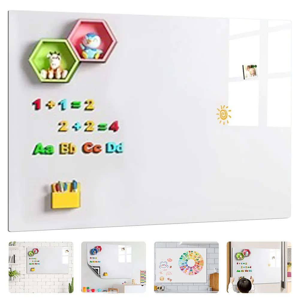 Magnetic White Board Sticker Wall Dry Erase Board Magnetic Whiteboard Contact Paper for Teaching Training Office and Home Use