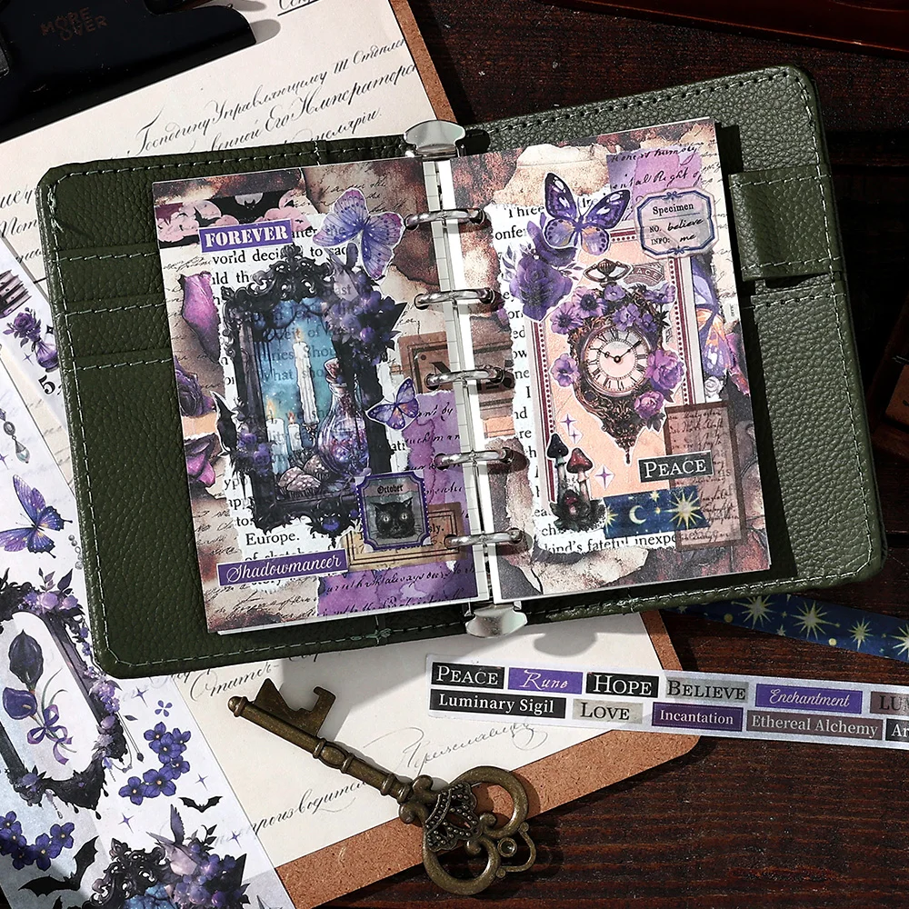 Card Lover 20 Roll [Castle Letter Series] Handmade Tent Decoration Base Pull Type Paper Box Masking Tape Material Scrapbook Kit