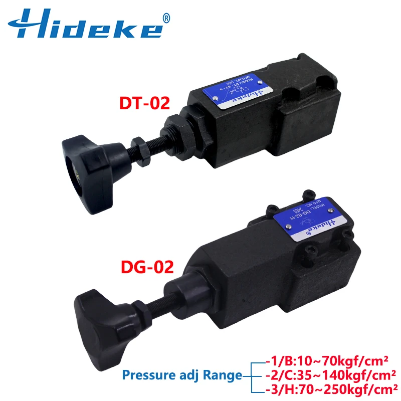

DG-02-H-22 RF-G02-B-31 Pilot operated Relief Hydraulic Pressure regulating Valves DG-02-B-22 DG-02-C DG-02-1/2/3 DT-02-B/C/H-22