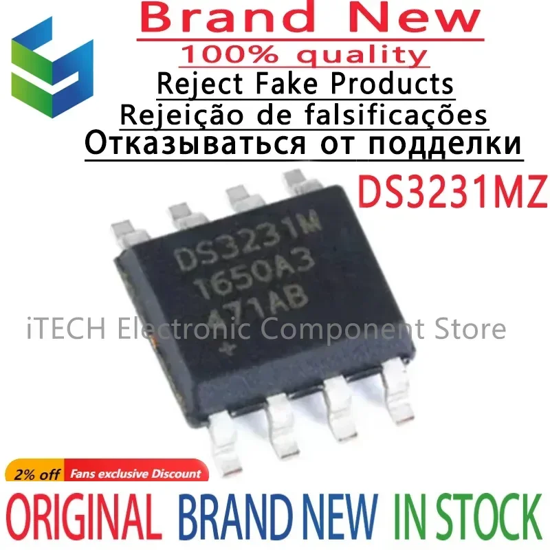 1PCS DS3231 DS3231M DS3231MZ DS3231MZ+ Real Time Clock IC Chip SOP8