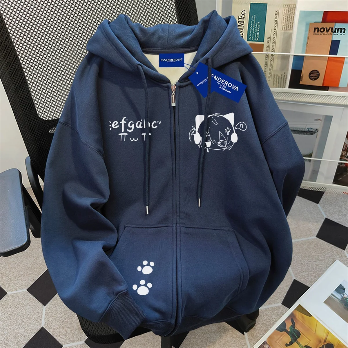 

Новинка 2024, студенческая куртка-кардиган на молнии с капюшоном для девочек, весенне-осенняя тонкая коллекция, модные тенденции, универсальный ленивый ветер