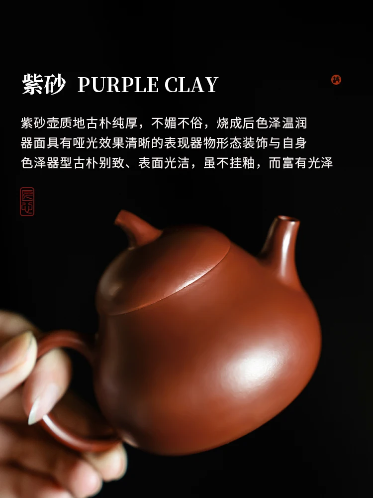 Purple Sand Teapot Ming Needle Handmade Kettle Lady Household Filter Tea Maker Kung Fu Set