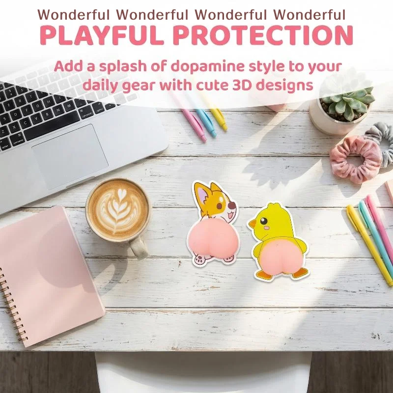 Silica Gel 3D Wall Phone Stickers Anti Impact Cushions No Trace Pads Easy To Use Protective Decoration For Apartment Walls