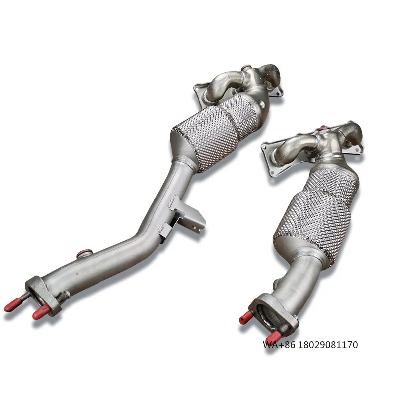 

30.High Performance Stainless Steel High-Flow Front Pipe With Catalytic Converter for 325/330 E90/E92/E93 05-12