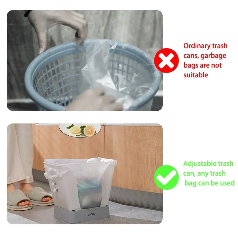 Adjustable Trash Can For Kitchen Folding Trash Bucket Garbage Bag Holder Expand Large Capacity Waste Bin Bathroom Kitchen bin