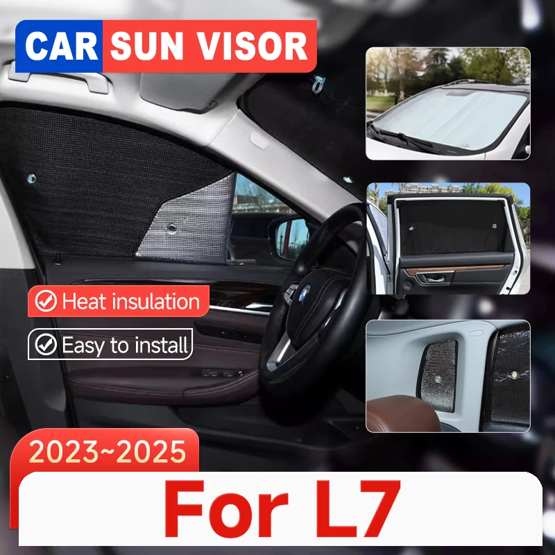 

Full Cover Sunshades For Li L7 Auto Lixiang 2023 2024 2025 Sun Visor Cover Front Sun Window Visor Sunshade Cover Car Accessories