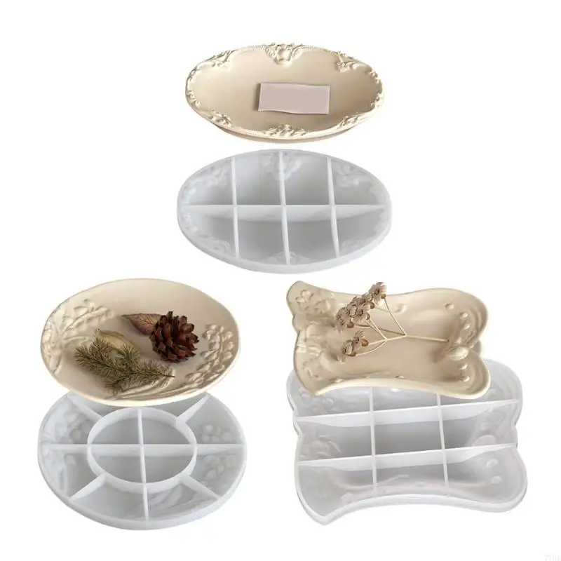 

77HE Retro Silicone Craft Craft Flom для Diy декоративные лотки миски контейнеры хранение