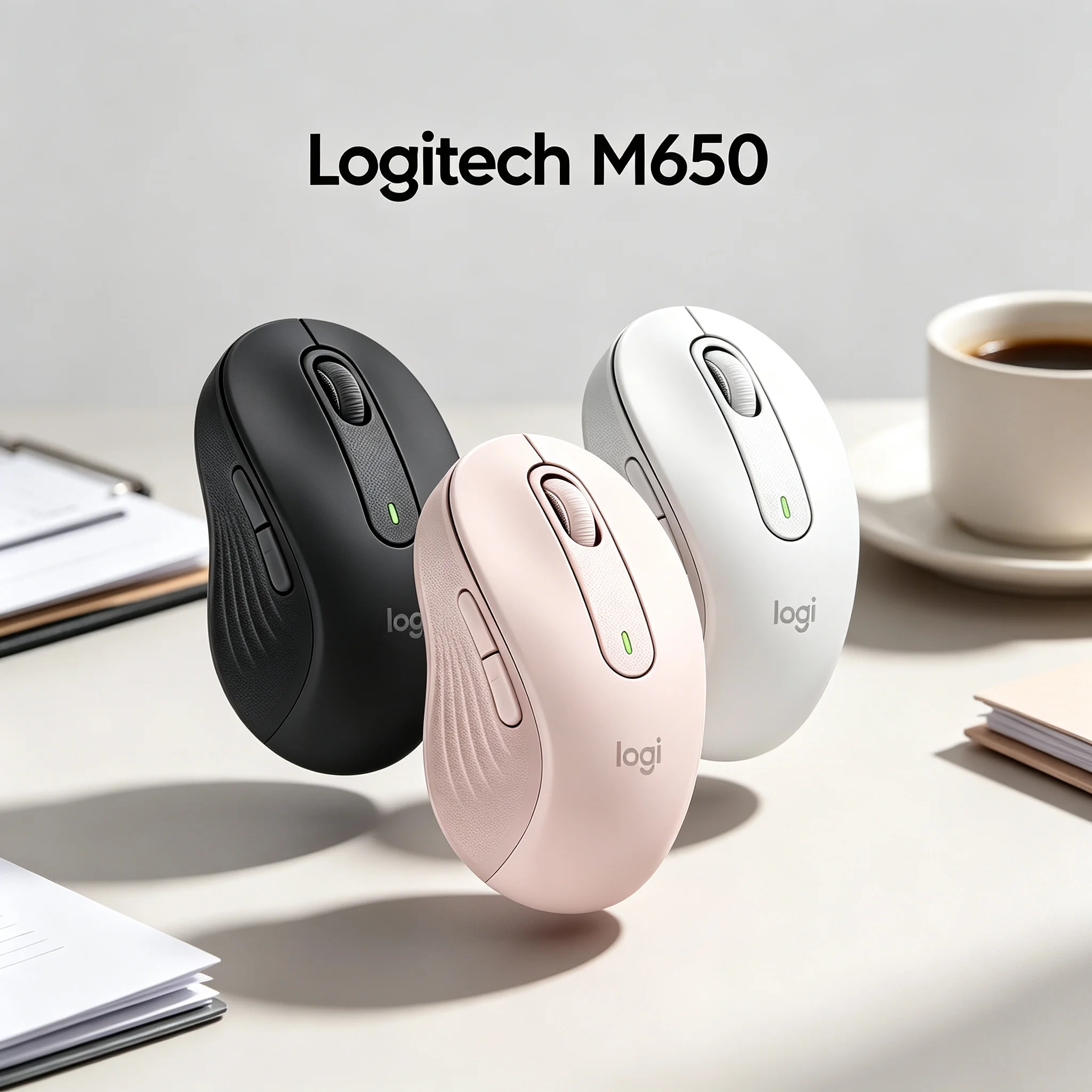 Logitech M650 Signature Wireless Mouse Multi OS Support Windows Mac Chrome Linux Silent Click SmartWheel Scrolling 5 Programmabl