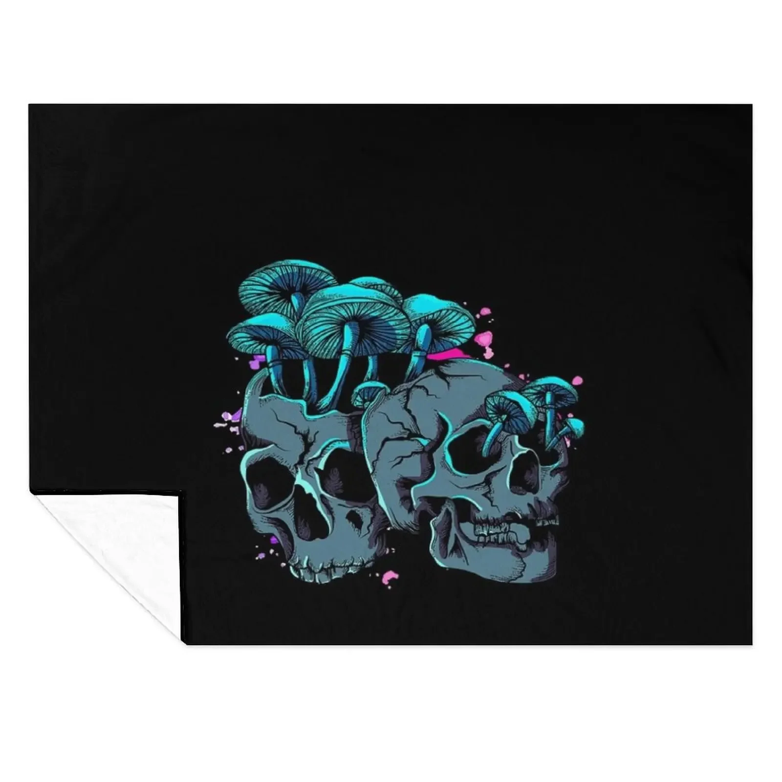 

Funny Skeleton & Mushroom Mycologists Halloween Costume Day Throw Blanket cosplay anime Bed Fashionable Beach Blankets