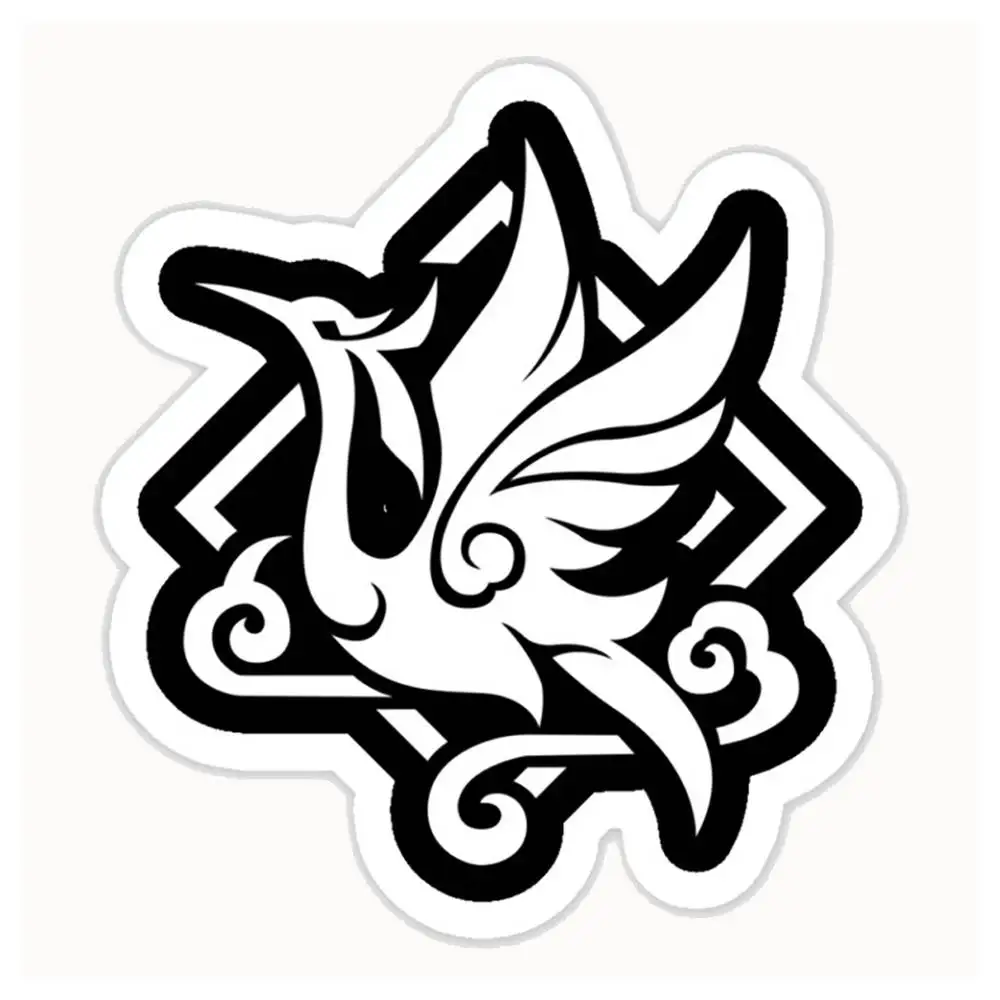 Genshin Impact Xianyun Emblem Emblem White Waterproof Stickers For Decorating Car Windows Motorcycles And Computers.