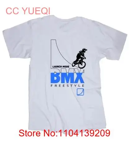 Launch Mode BMX Freestyle white T shirt GT HARO MONGOOSE SE BIKES SKYWAY REDLINE long or short sleeves