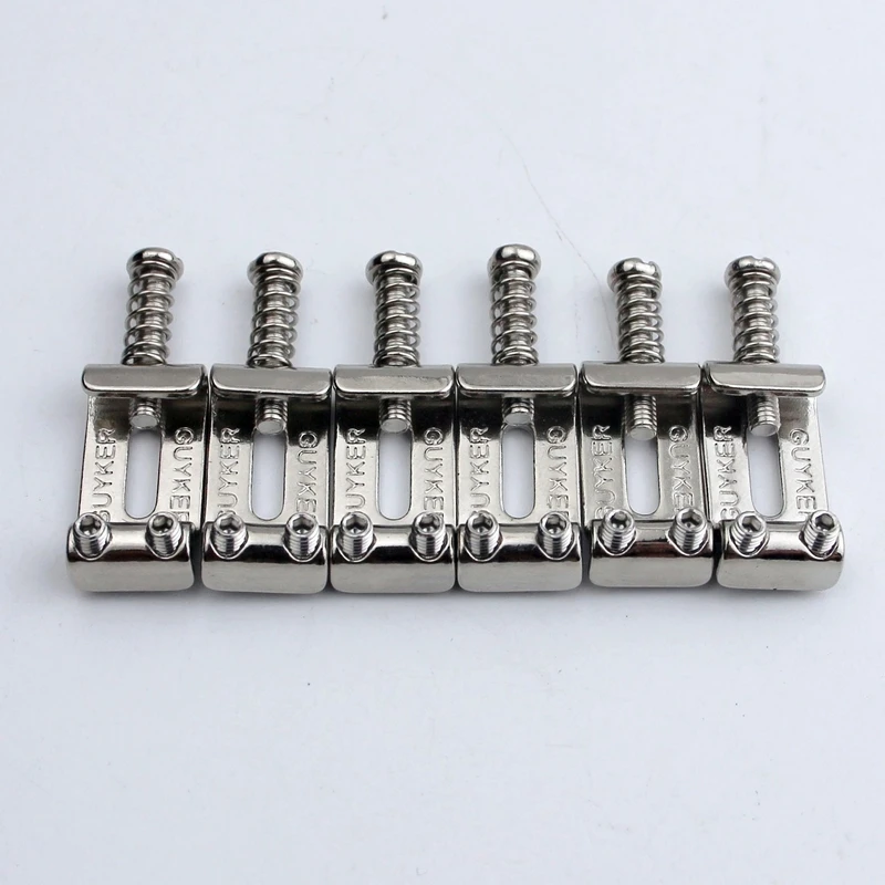 6Pcs GUYKER Tremolo Bridge Bent Steel Saddles System 10.8MM Replacement for ST TL Electric Guitar