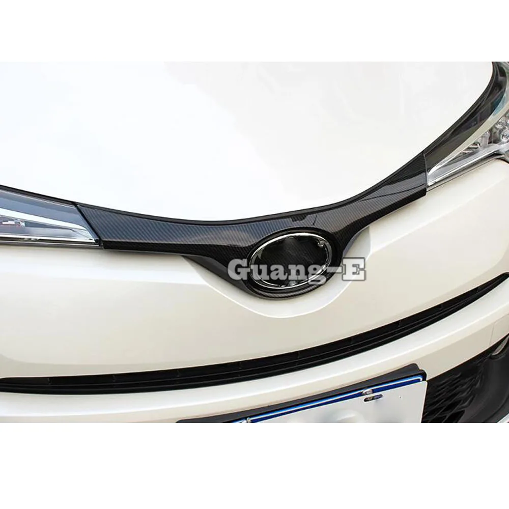 Car Cover Bumper Engine ABS Plastic Trim Front Grid Grill Grille Frame Edge Stick For Toyota C-HR CHR 2017 2018 2019 2020 2021