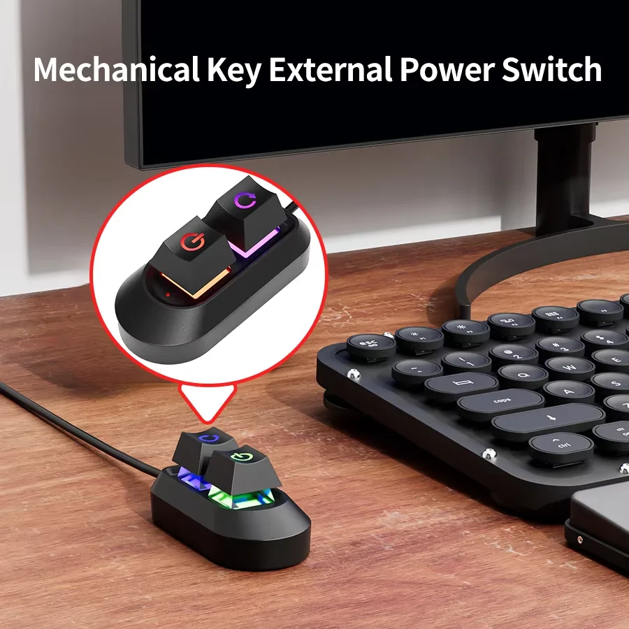 Cavo di Prolunga 2M per Interruttore di Avvio/Arresto e Reset Esterno per PC Desktop, Scheda Madre e Computer