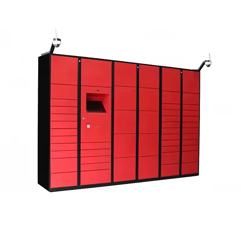 #hu High Quality Outdoor Secure School Courier Delivery Code Scanning Waterproof Large Smart Parcel Storage Locker