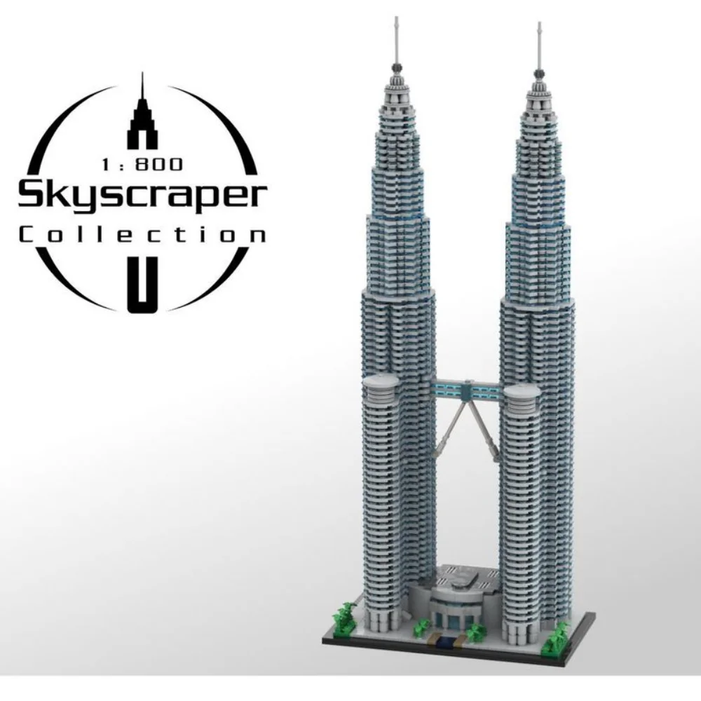 

MOC-136651 5839pcs Petronas Towers 1:800 Scale by SPBrix PDF instructions building block model toy for kids