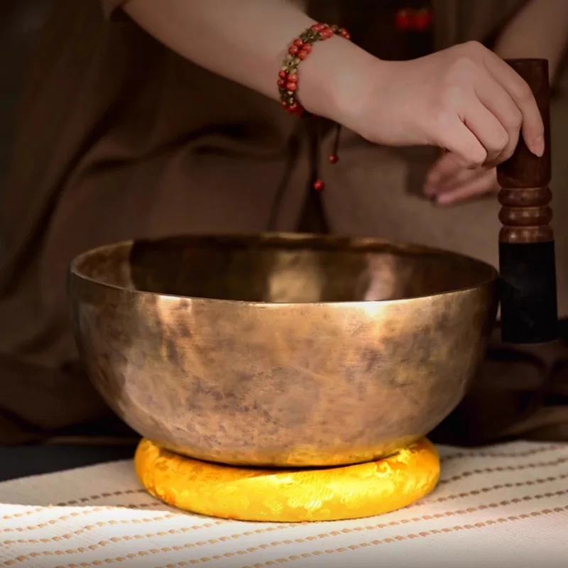 

Медная поющая чаша, Непальская медитация, звуковые чаши для релаксации, тибетская портативная звуковая чаша для исцеления, профессиональные буддийские чаши для дзен