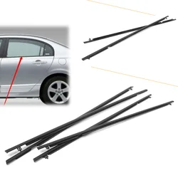 Car Window Weatherstrip Seal Belt Weather Strip Trim Exterior Moulding For Honda Civic 2006 2007 2008 2009 2010 2011 Black
