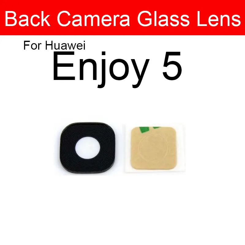 Back Camera Glass Lens For Huawei Enjoy 5 6 7 8 9 Plus 5s 6s 7s 9s 9e 8e 8eLite Rear Camera Glass Lens+Sticker Replacement