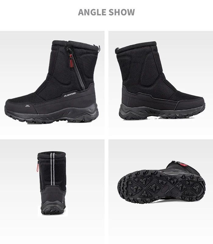 Herren Winter High-Top Stiefel Warme Innenfütterung Bequeme Herrenschuhe Outdoor Herren Schneestiefel Paar-Schuhe – Detail 11