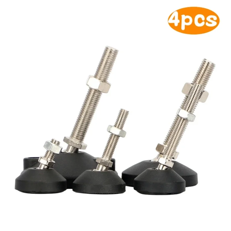 4pcs Universal Joint Adjustable Furniture Leveling Feet Swivel Base Articulating Lathe Leg Pads Table Chair Adjust Leveler Foot