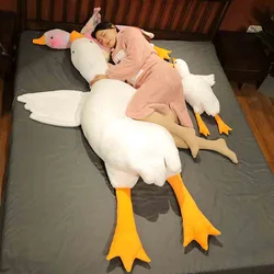 50-190cm Large Brown Hug Stuffed Animals Duck Kawaii 7 Colors Giant Goose Plush Toys Sleeping Pillow Big Christmas Gift for Kids