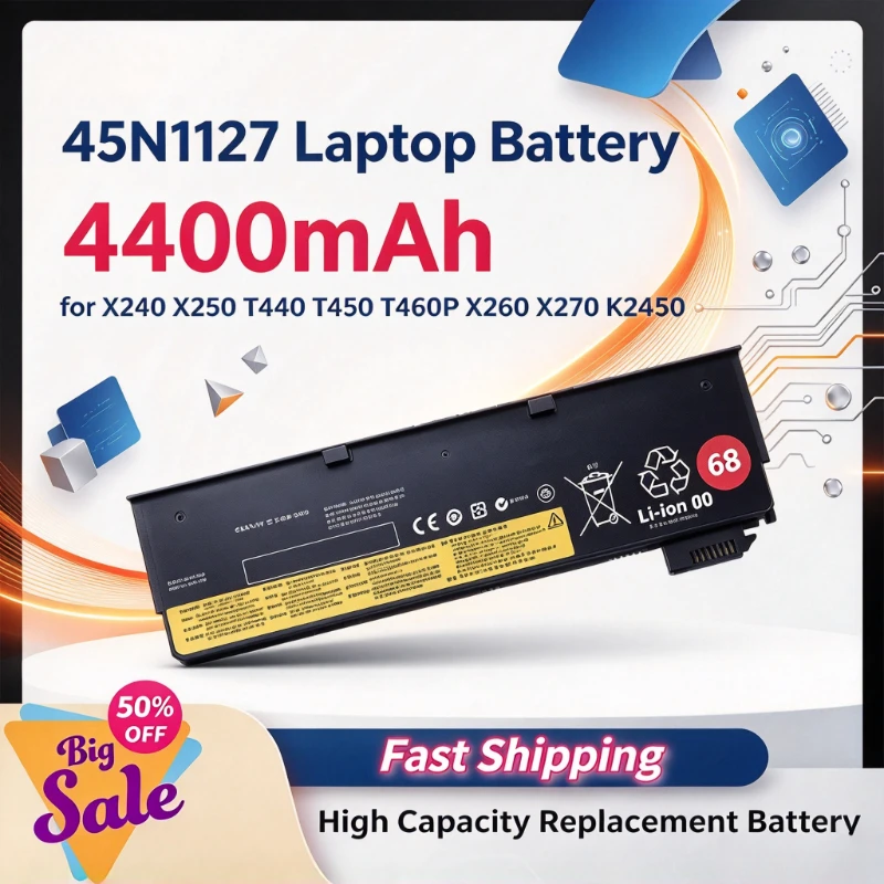 45N1127 4400mAh for X240 X250 T440 T450 T460P X260 X270 K2450 Laptop Battery 45N1125 45N1126 45N1128 45N1129 Accessories