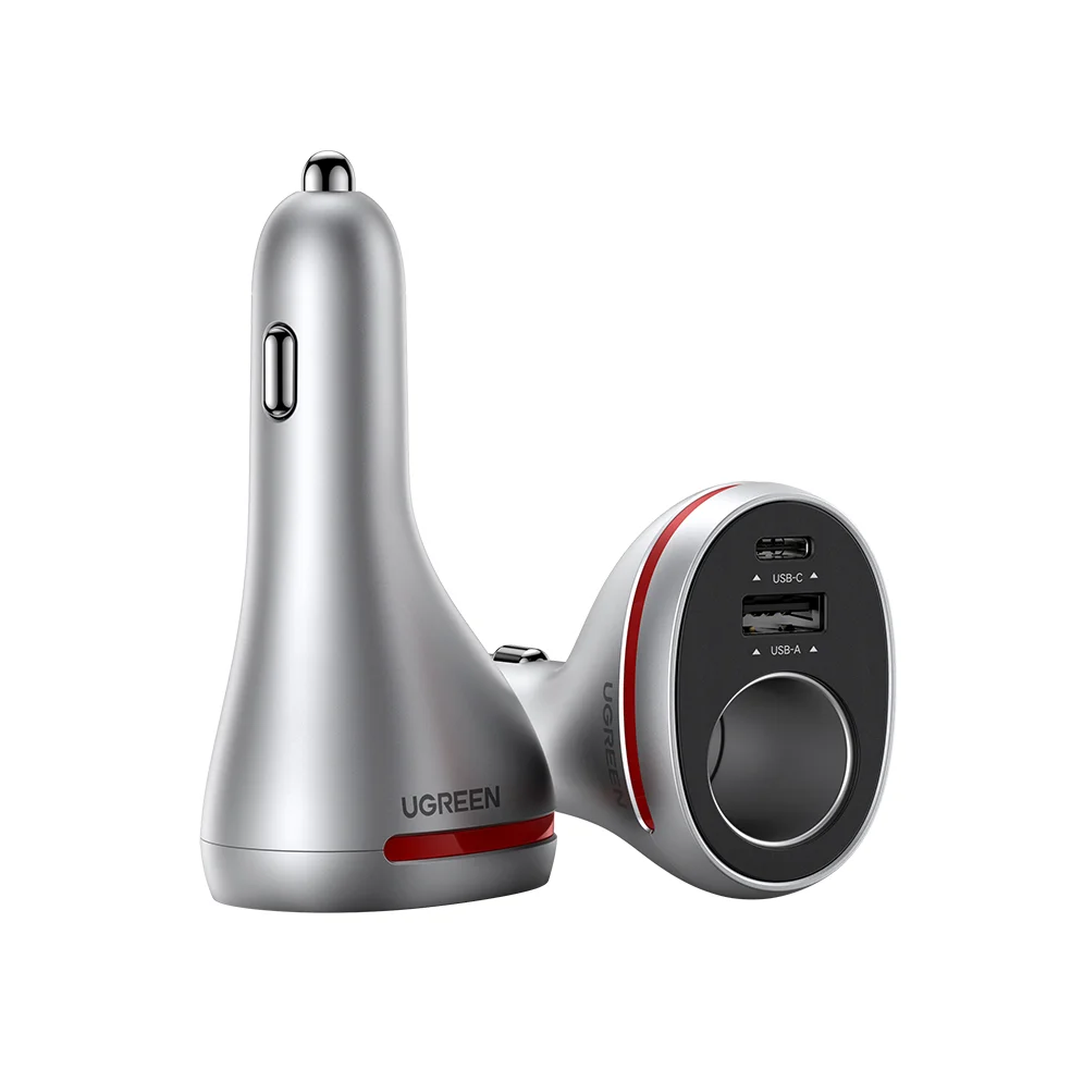 

UGREEN USB C Car Charger 84W 3-Port PD&QC3.0 Fast Charger with 12V/24V 5A Cigarette Lighter USB Car Charger