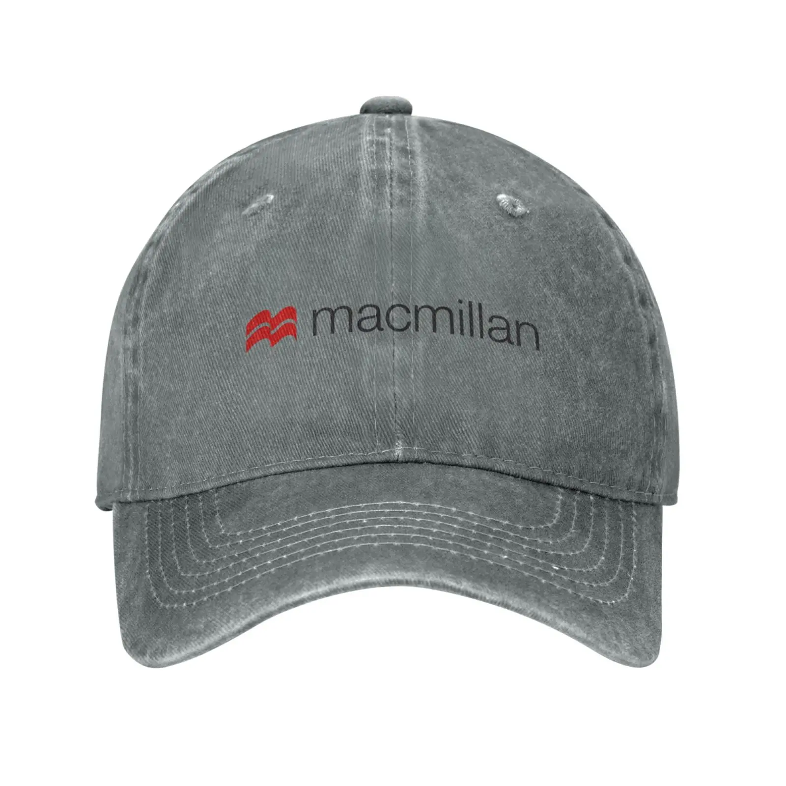 Gorra de mezclilla de calidad con logotipo de Macmillan, gorro de béisbol tejido