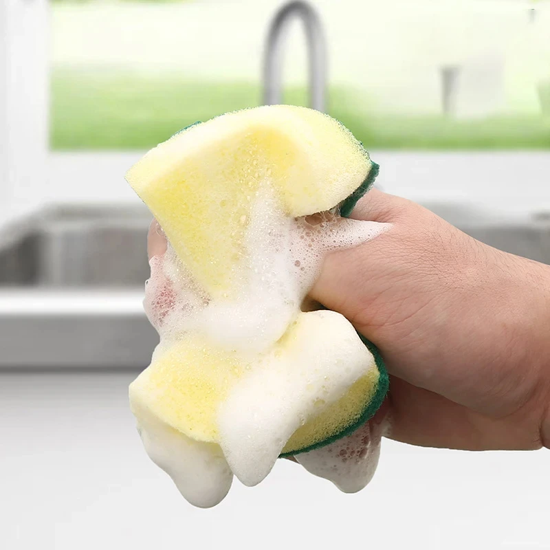 Nagykereskedés Magas légnyomású levegő absorbent double-sided Ingyenélő mágikus Tiszta Fazék Berozsdáskodik folt sponges tisztító ecsettel konyhai Ken tisztább szerszámok