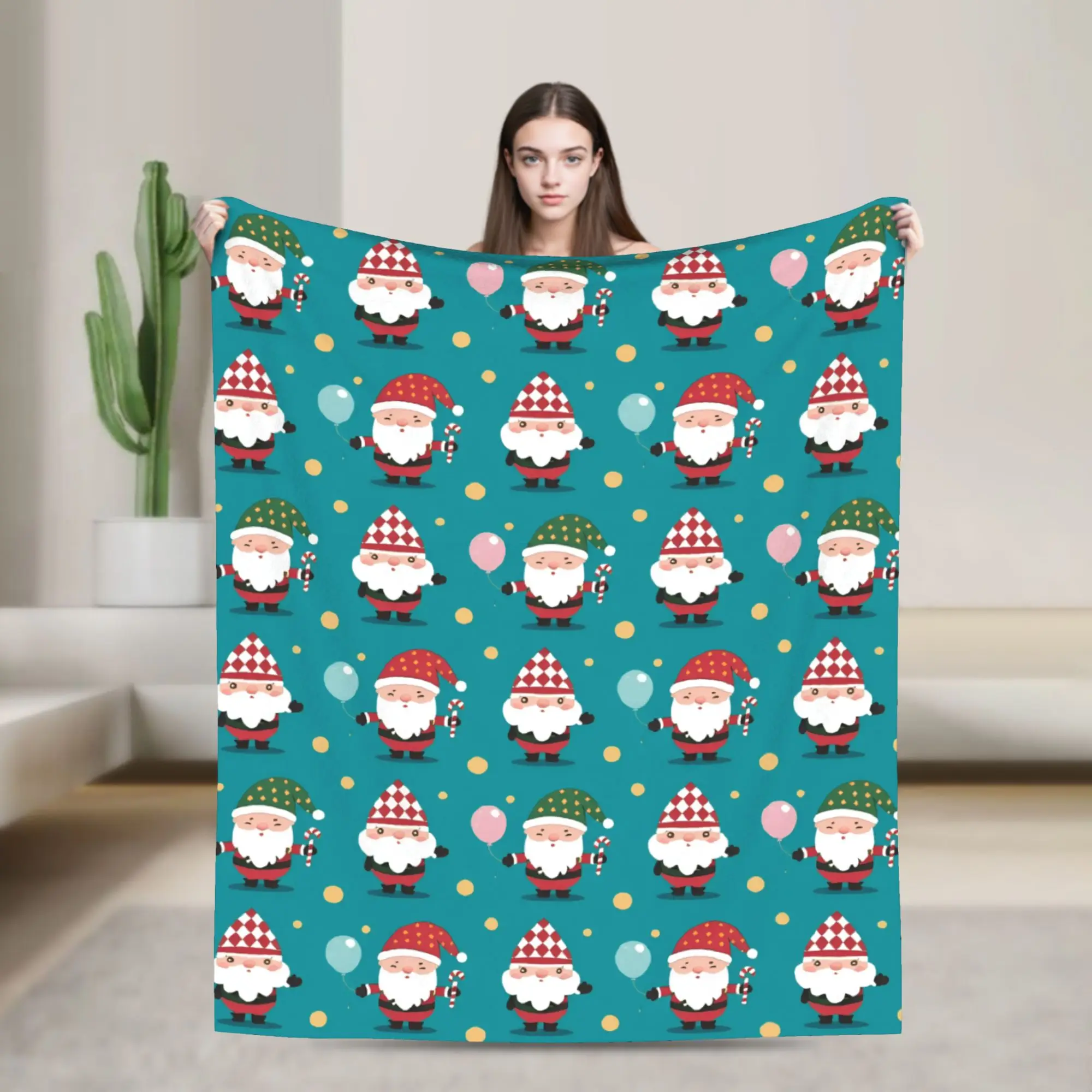 

Санта-Клаус слушает детские одеяла с пожеланиями, флисовые весенне-осенние дышащие супер теплые пледы для кровати, одеяла для спальни