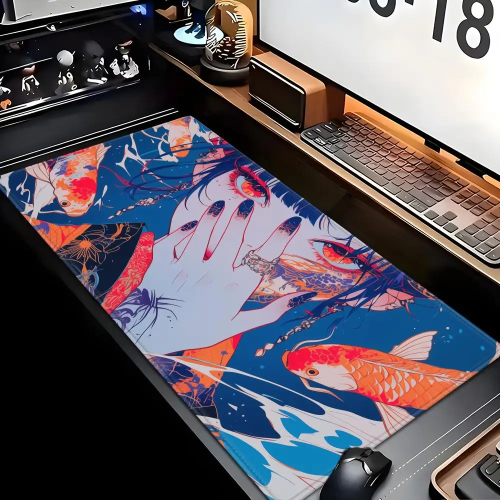

China's hot-selling mouse pad Koi Girl Animation Beautiful XXL Game Exclusive MousePads PC Computer pad Non-slip Decor