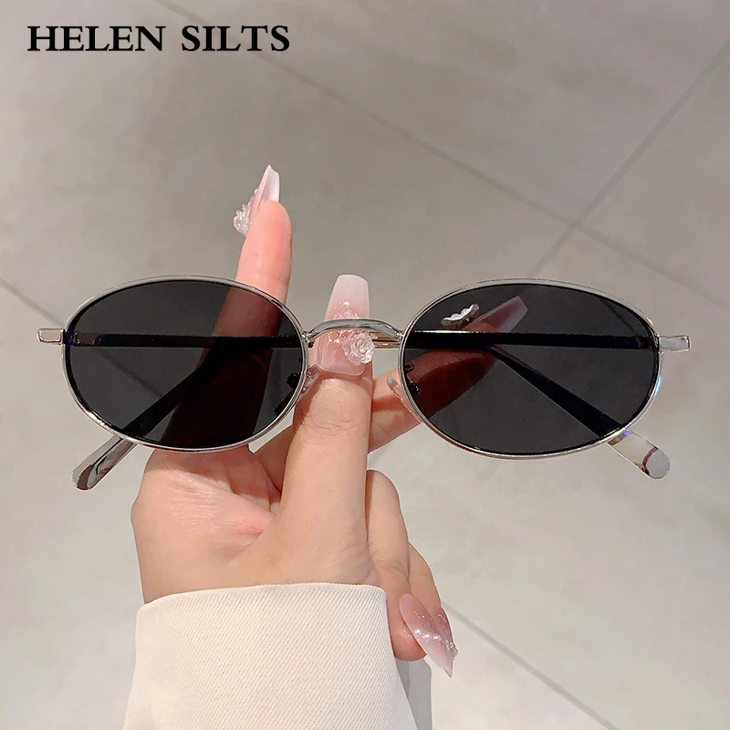 Fashion Oval Sunglasses Men Women Gradient Ocean Lenses Luxury Brand Stylish Shades