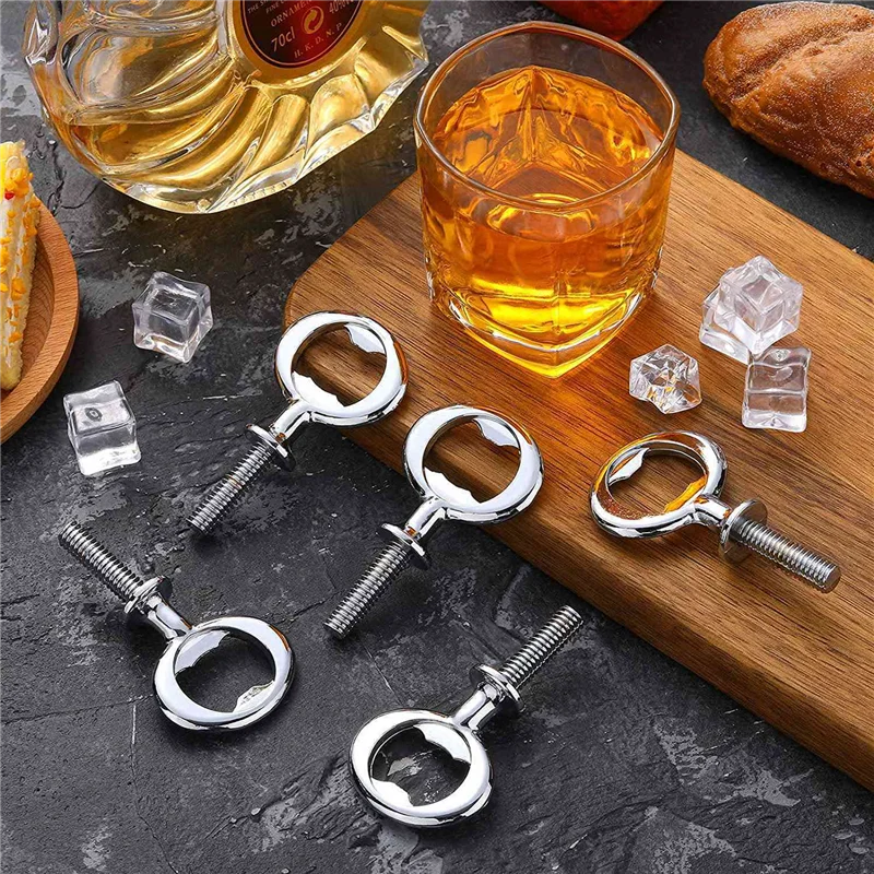 10Pcs Bottle Opener Blank DIY Beer Bottle Opener Stainless Steel Flat Bottle Opener Inserts Kit Beer Opener Hardware