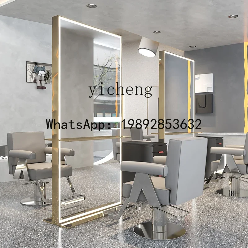 L21-hairdresser mirror table with countertop haircut mirror hairdresser floor mirror table