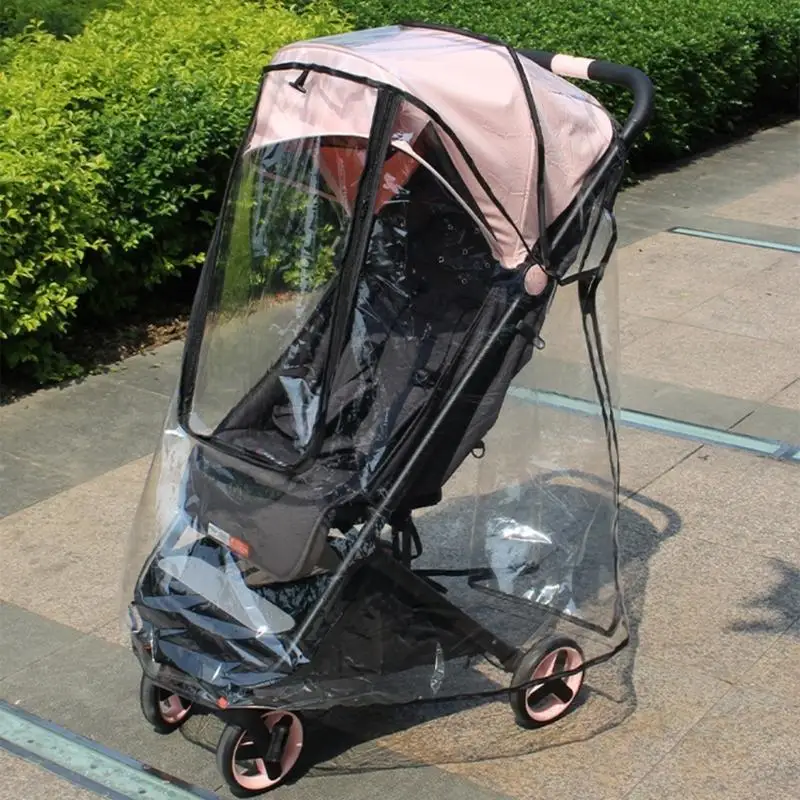 

F19F Baby Strollers Rain Cover Windproof Pram Cart Protective Sleeve Case